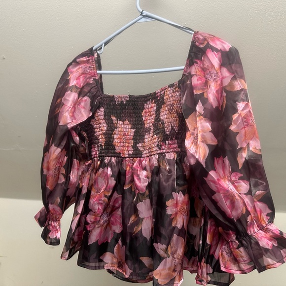 Thirty/Thirty LA Floral BabyDoll Top NWT - Picture 3 of 8
